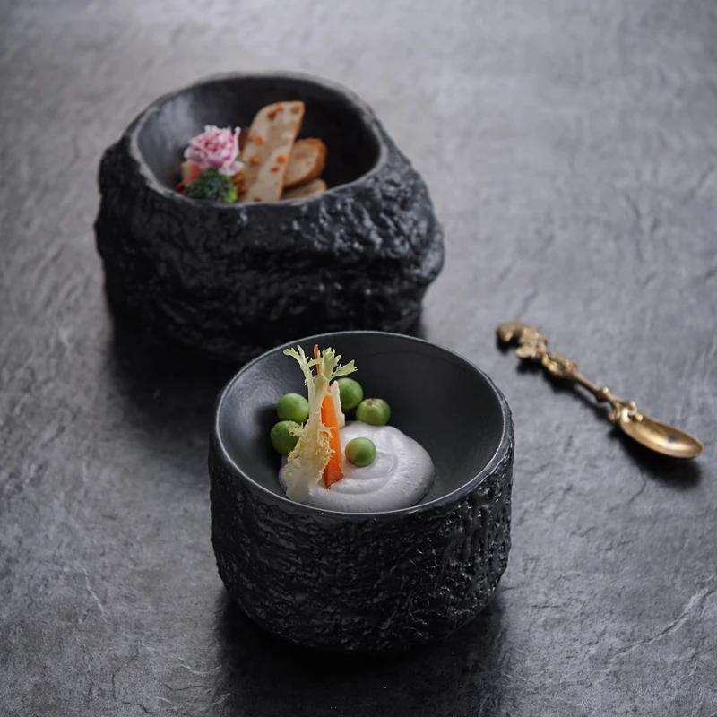 Creative Ceramic Dinner Plates Round Solid Color Tableware Snack Desserts Tray Hotel Restaurant Cooking Plates Pastry Bread Tray
