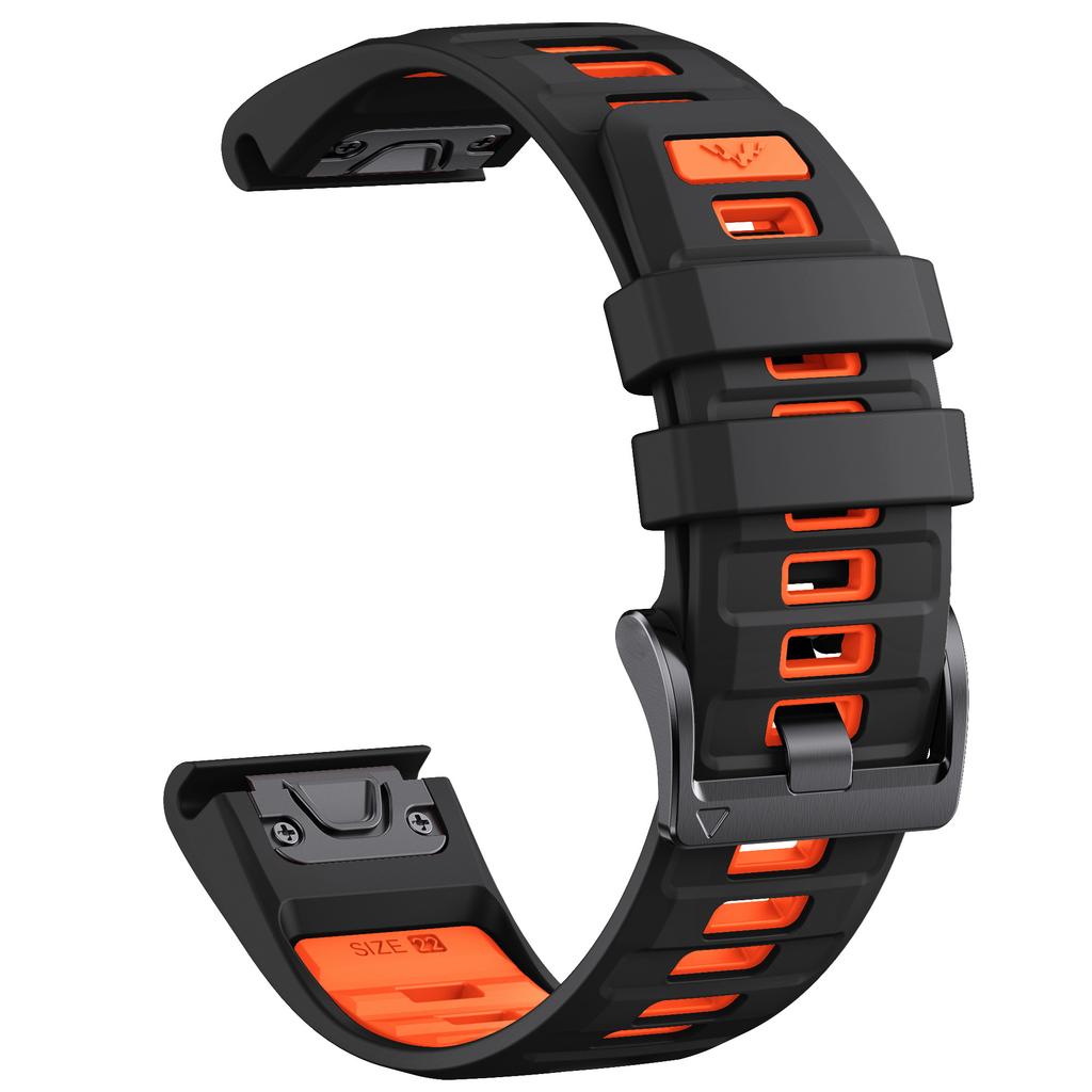 Rychloupínací 22mm 26mm řemínek na hodinky Fenix8 pro Garmin Fenix E 8 47mm 51mm 7 7X 6 6X/Epix Pro/Enduro 3 Dvoubarevný silikonový pásek náramek