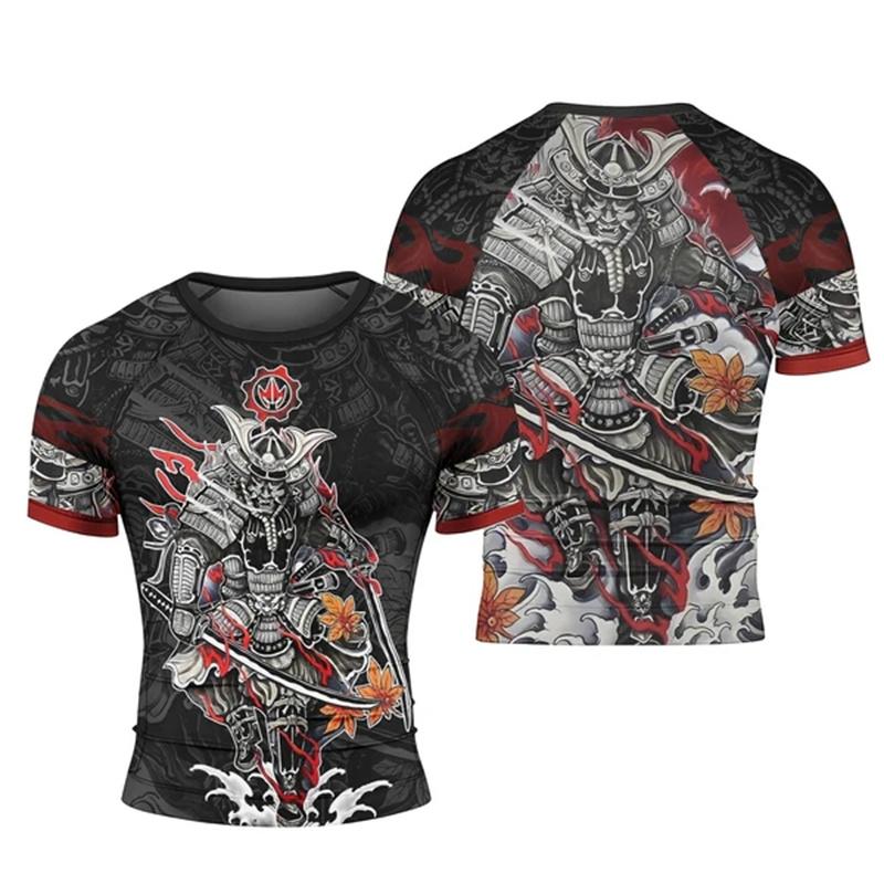 New Summer Cartoon Samurai 3d Printed Harajuku Men'S T Shirt Sports Comfortable Short Sleeve Dragon