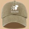 I love sausage dog print text pattern baseball cap, a gift for dog lovers, outdoor leisure hiking duck tongue cap