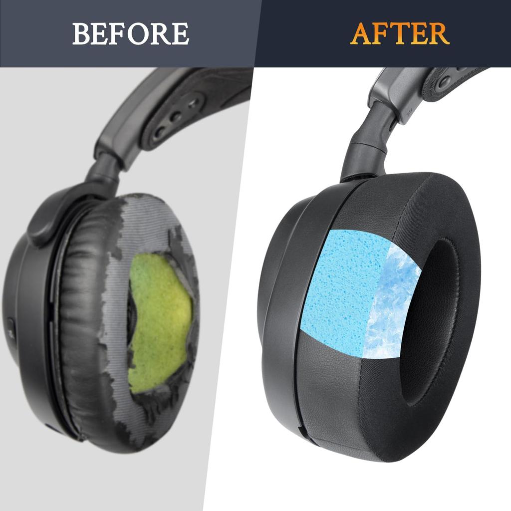 SOULWIT Kühlgel-Ohrpolster für Steelseries Arctis Nova Pro Nova Kopfhörer Ersatzpolster für Steel Series Headset Kissen Schaumstoff mit hoher Dichte