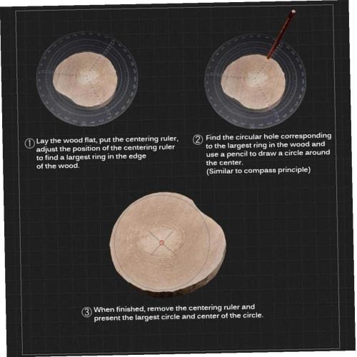 High-Precision Center Finder Tool, Creative Lathe Work Compass Circle Gauge Machining Tool for Wood Turning and Drawing