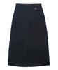 Columbia University Mil-Label Belted Cotton Long Skirt Crown Navy