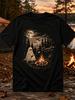 Men'S And Women'S Campfire Smoke Forest Unisex 100% T-Shirt, Soft, All-Season Casual Streetwear Essential, All-Match All-Season St