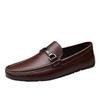 Fashion High End Brand Men's Genuine Leather Shoes Soft Sole Comfortable Loafers Interview for Commuting Men's Business Casual Shoes