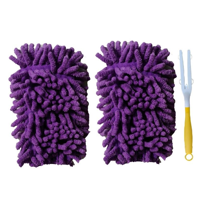 

Chenille Duster Refills Handheld Duster Brush with Replaces Duster Pads for Home Car Clean Furniture Window Fan Cleaning Tools 2PCS