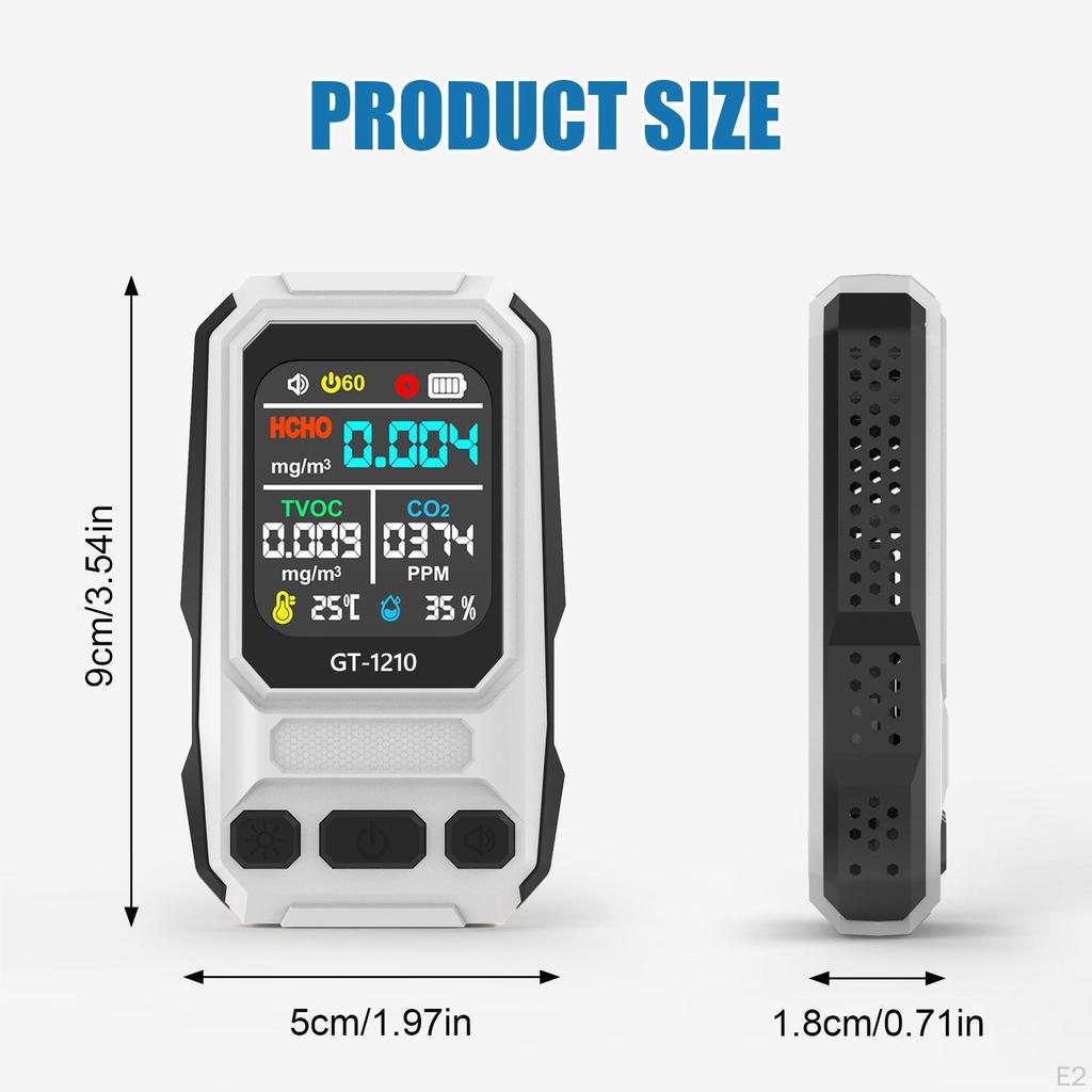 Air Quality Meter Temperature Display High Accurate for Indoor School Office