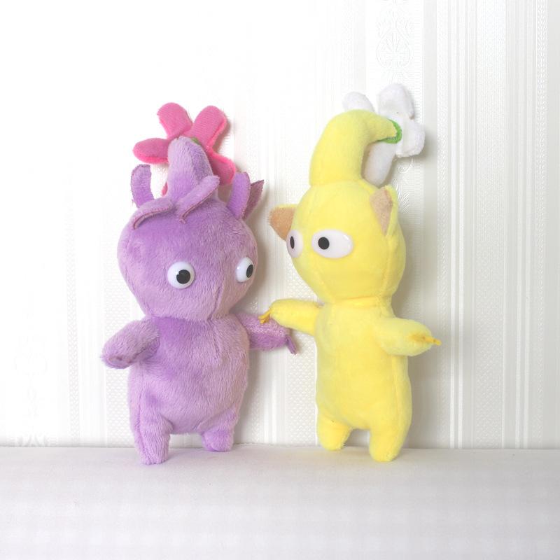 Set of 5pcs Pikmin Plush Toy Stuffed Animal Plant Yellow Flower Bud Leaves Cartoon Ice Olimar Soft Figure Gift for Kids Birthday
