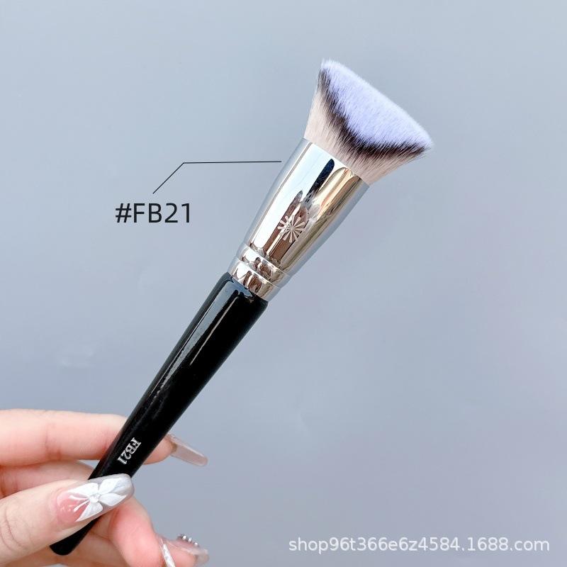 PA Foundation Brush 3D Shape Soft Synthetic Hair Flawless Finish Face Buffing Makeup Brush Cosmetic Tool