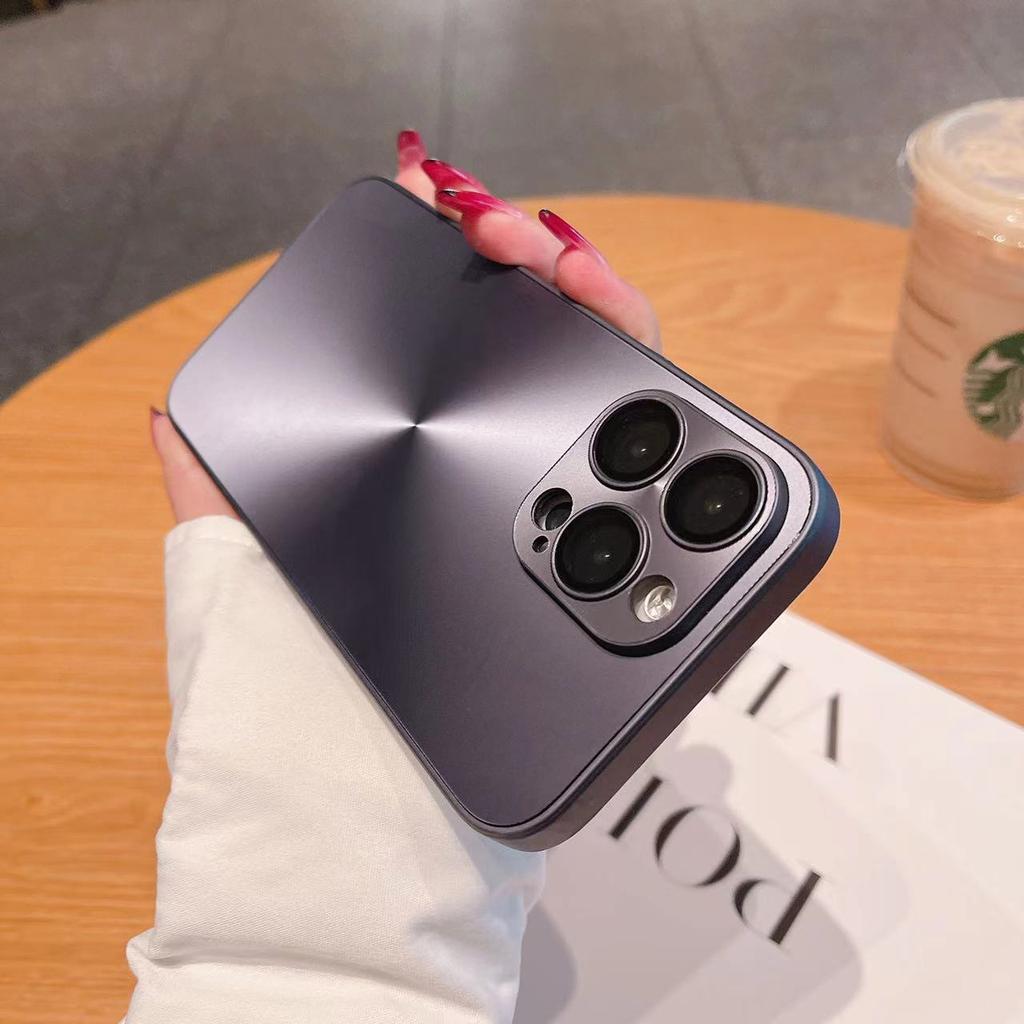 Laser Aurora CD Texture Matte Phone Case For iPhone 17 Air 16 15 14 Plus 13 12 11 Pro Max Lens Protect Bumper Armor Cover