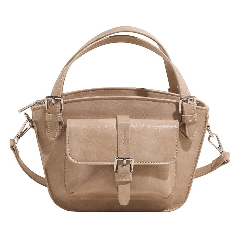 

Spring new fashionable versatile shoulder bag, baguette bag, oblique span bag, handbag, multifunctional small square bag хаки