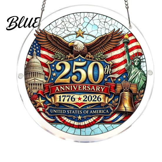 Decorative Sun Catcher For Home 4th of July Acrylic Puzzle Suncatcher Patriotic Window Hanging Ornament 250th Anniversary Decoration America Jigsaw