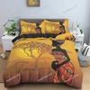 Egyptian Print Duvet Cover Set,3D Ancient Egypt Tribe Decor Comforter Cover Set for Adult Women King Size Polyester Bedding Set7