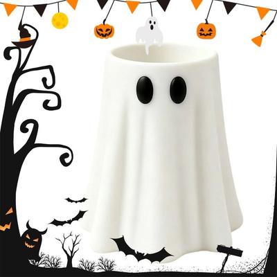 8/12/16 Oz Halloween Ghost Can Sleeve Spooky Shaped Halloween Ghost Can Holder Tabletop Decoration