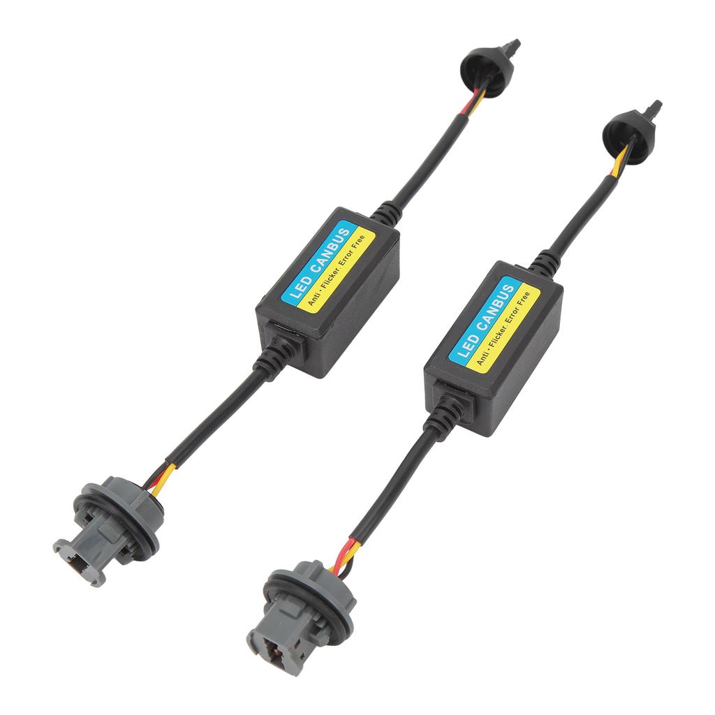 2 Stück Bremslicht-Decoder 12V Bremslampe Anti-Flimmern Fehlerlöschungs-Decoder für 7443 T20 Stecker
