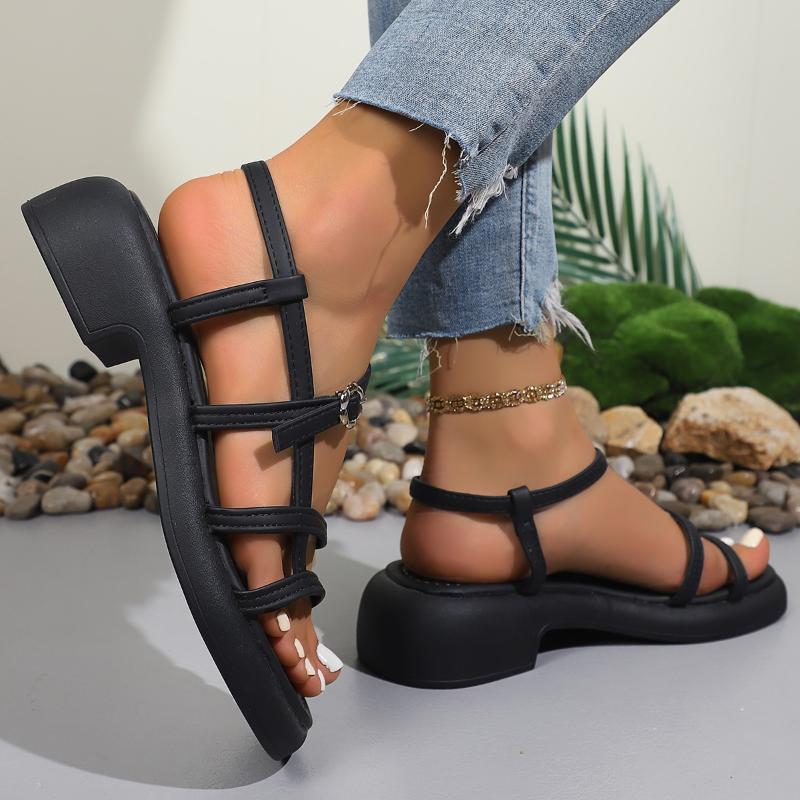 Fashion Women's Shoes 2025 New Hot Sale Buckle Strap Women's Sandals Fashion Narrow Band Casual women Summer Open toe Heeled Sandals