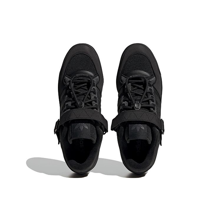 Adidas Originals Forum Low Leather Comfortable Trendy Low-Top Skate Shoes Unisex Sneakers Black IG7596