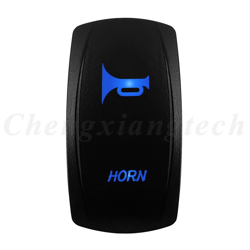 12V 20A Blue Led Car Boat Laser Rocker Switch ON OFF (ON) OFF ON OFF ON (ON) OFF ON (ON) OFF (ON) Waterproof