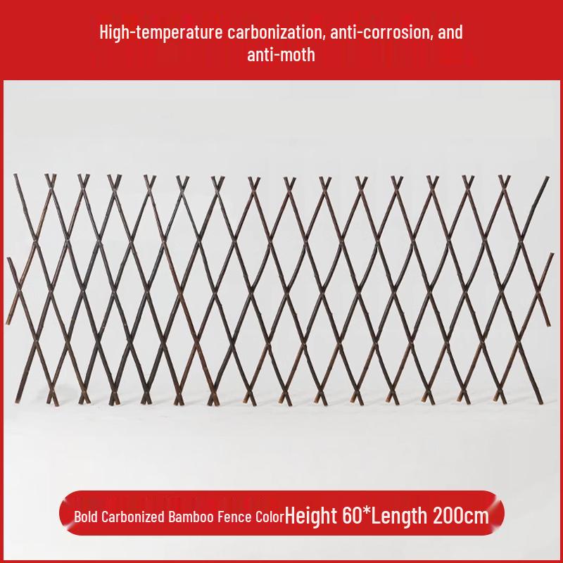 Expandable Bamboo Fence Panel for Outdoor Patio and Garden – Anti-Corrosion Support Pole for Landscaping and Partitioning.