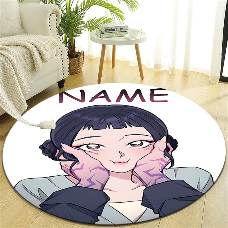Personalized K-KPop Demon Hunters Round Chair Office Rug - Perfect for Mat, Office Chair & More - Ideal Gift for Birthdays and Holidays