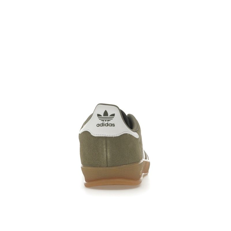 Adidas Gazelle Indoor Olive Strata Unisex Sneakers Green Cloud-White Gold-Metallic JQ0174