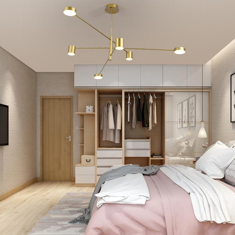 New Modern LED Chandelier Lights Bedroom Living Dining Room Gold Black Indoor Fixture Lighting Lamps Apply To AC90-260V