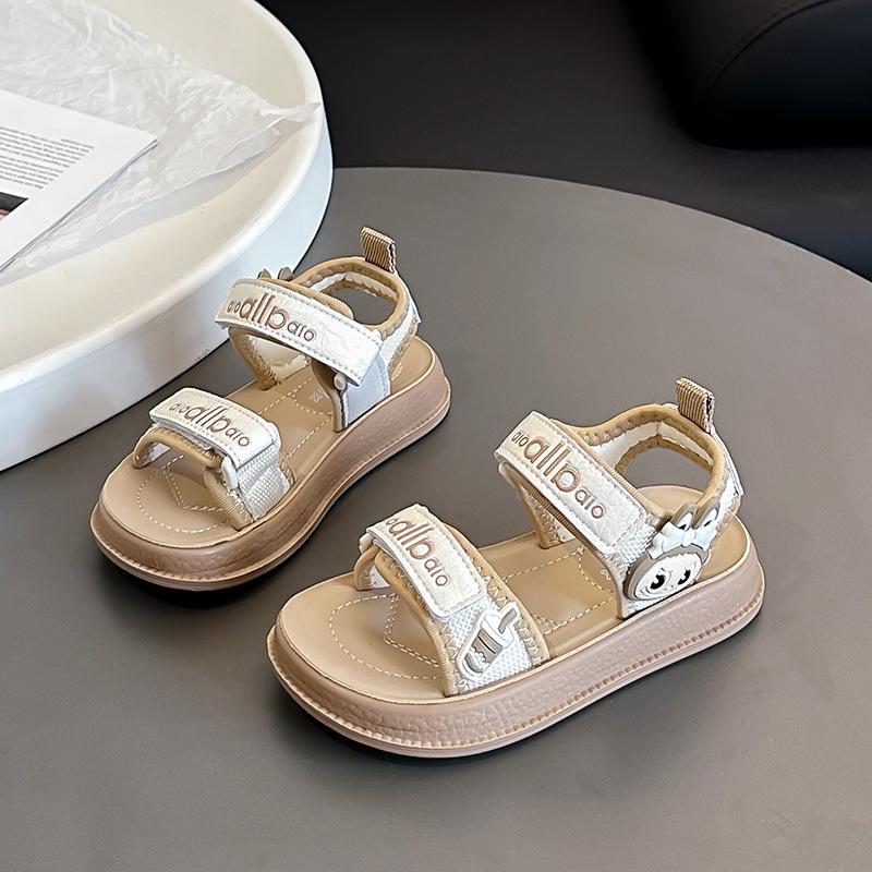 Girls  Cartoon Character Open-Toe Sandals2026New Summer Children s Bowknot Beach Shoes Princess Shoes 21Inner Length13.5cm