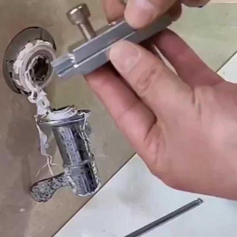 1set Faucet Angle Valve Screw and Bolt Remover, Pipe Tap and Broken Wire Universal Extractor