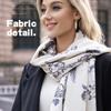 Cross Border 2025 Autumn Winter New Imitation Cashmere Tassel Shawl Fresh Sweet Rose Printed Cold Warm Scarf