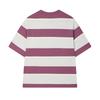 Fila Lifestyle Original Fashion Comfortable Loose Striped Color Block Design Short Sleeve T-Shirt Unisex Tops Brick-Red F51M529107F-WI
