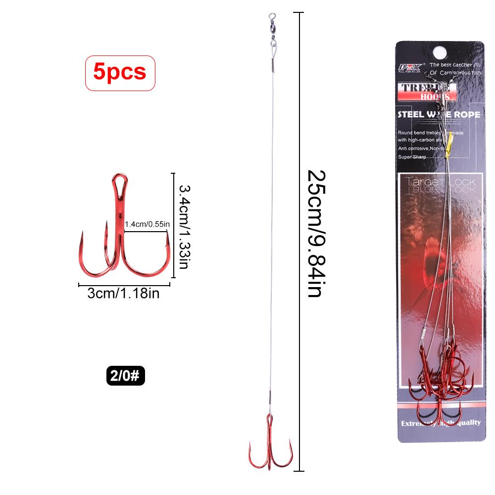 5/10pcs 15/20/25cm Anti-bite Steel Wire Leader Leashes For Fishing 50LB With Swivel Fishing Lure Accessories Pike Bass