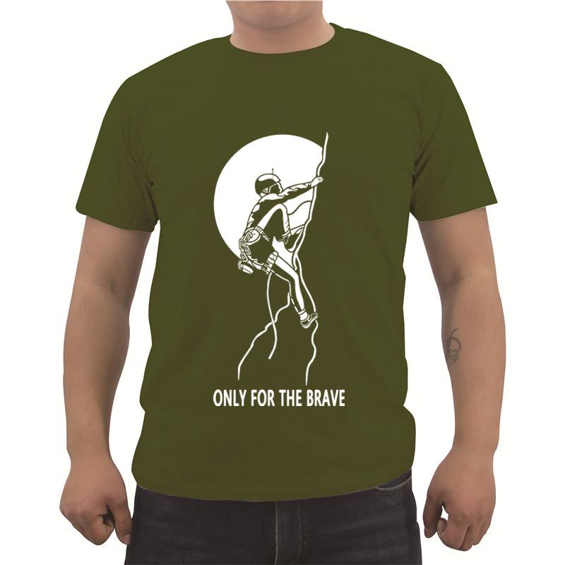 

New Fashion Men Cotton TShirt Funny Only For The Rock Climb Print Tshirt Summer Male Short Sleeve Shirts Cool Tees Tops 4XL