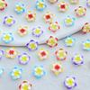 100Pcs Resin Kawaii Colorful 9mm Flower Flat Back Stone Gem Scrapbook DIY Wedding Christmas Art Decor Jewelry Crafts Accessories