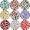 20/50 pièces 10mm Perles Rondes en Verre Craquelé Perles Espacement Libres pour Fabrication de Bracelets Colliers Bijoux DIY Accessoires