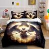 Angelic Warrior with Glowing Wings Design Bedding set (1 duvet cover, 2 pillowcases, duvet not included)