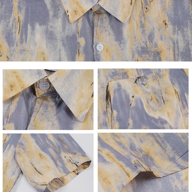 Hip Hop Watercolor Marble Pattern Oversized Summer Shirt