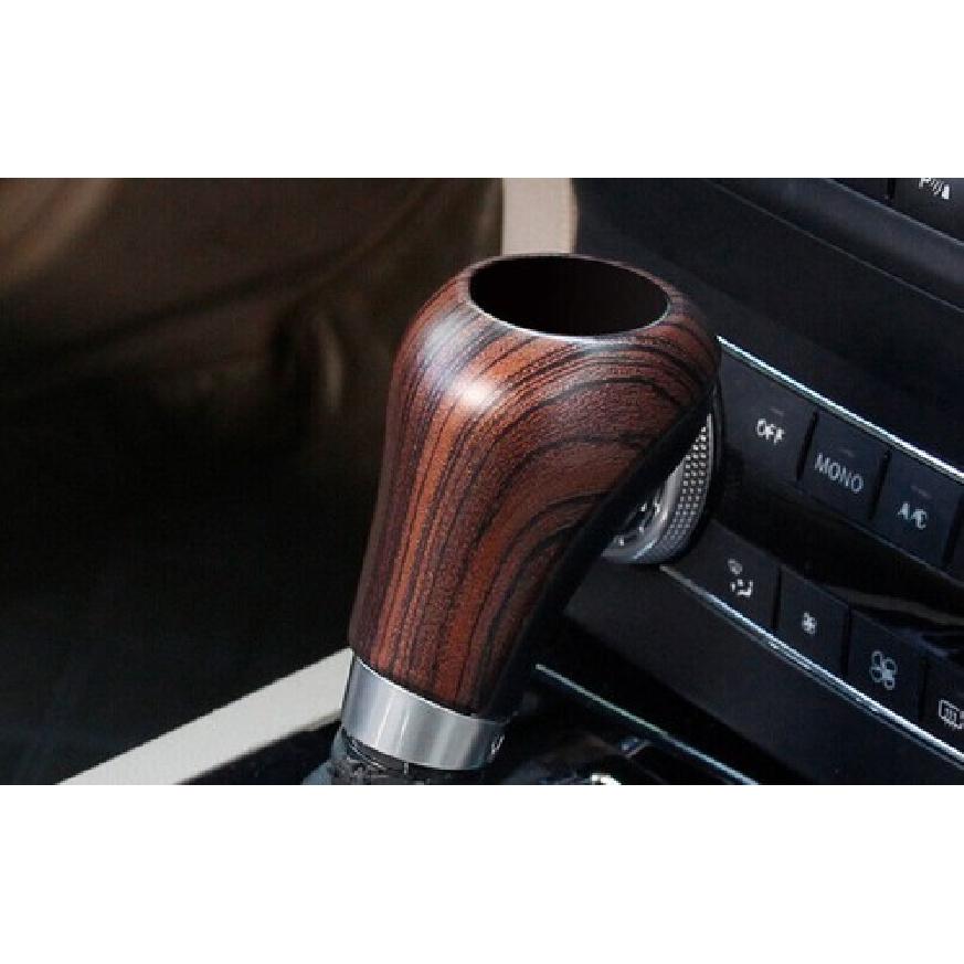 For Mercedes-Benz GLK 2009-2015 Wood Grain Central Console Gear Shift Knob Trim