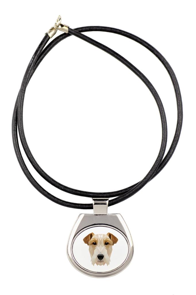 Fox Terrier Wire – Necklace with a geometric design and the inscription "Art-Dog" | Art-Dog