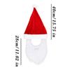 Unisex Santa Hat with Plush Beard Cosplay Christmas Hat Plush Beard Set Funny Xmas Costume Festive Party Decorative Supplies