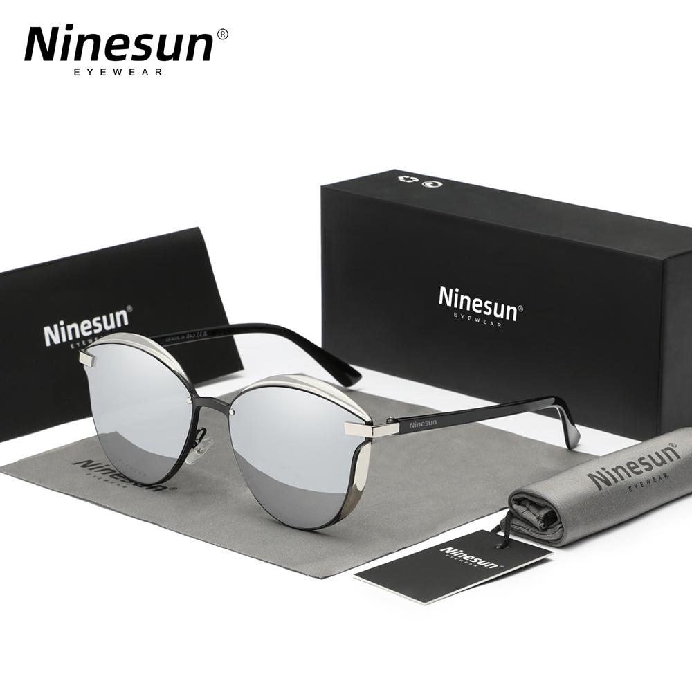 

Ninesun Fashion Cat Eye Polarized Sunglasses For Women Роскошный дизайн Дамские элегантные солнцезащитные очки UV400 Защита Очки CHINA&other серебряный