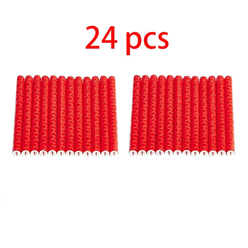 12/24/48PCS Bicycle Wheel Spokes Reflective Sticker Colorful Tube Warning Safety Light DIY Reflector Reflective Safety Kit