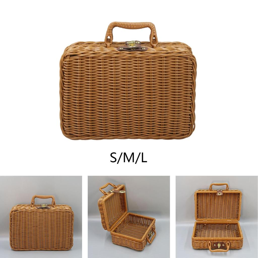 Chic Woven Storage Basket Travel Organizer for Beauty Essentials