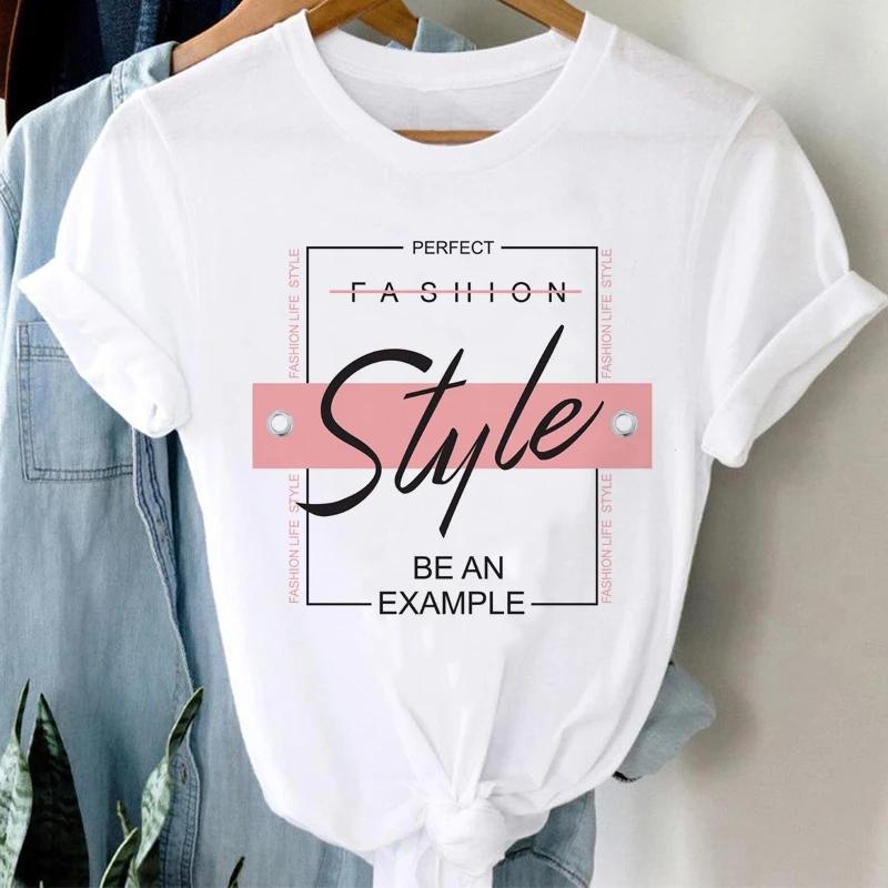 Women Ice Cream Casual Cute Beach 90s Cartoon Short Sleeve Graphic Summer Fashion Print Female Clothes Tops Tees Tshirt T-Shirt