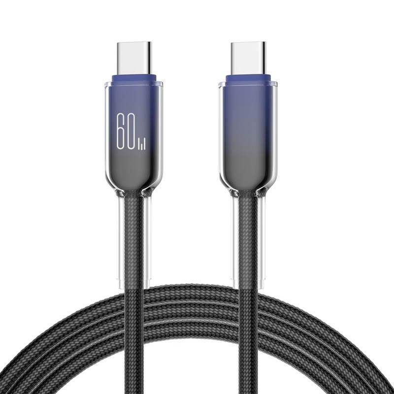 PD 60W USB Type C to Type C Cable Fast Charging Data Cord For iPhone 16/15 Huawei Samsung Xiaomi USB-C Charging Cord 1M/2M