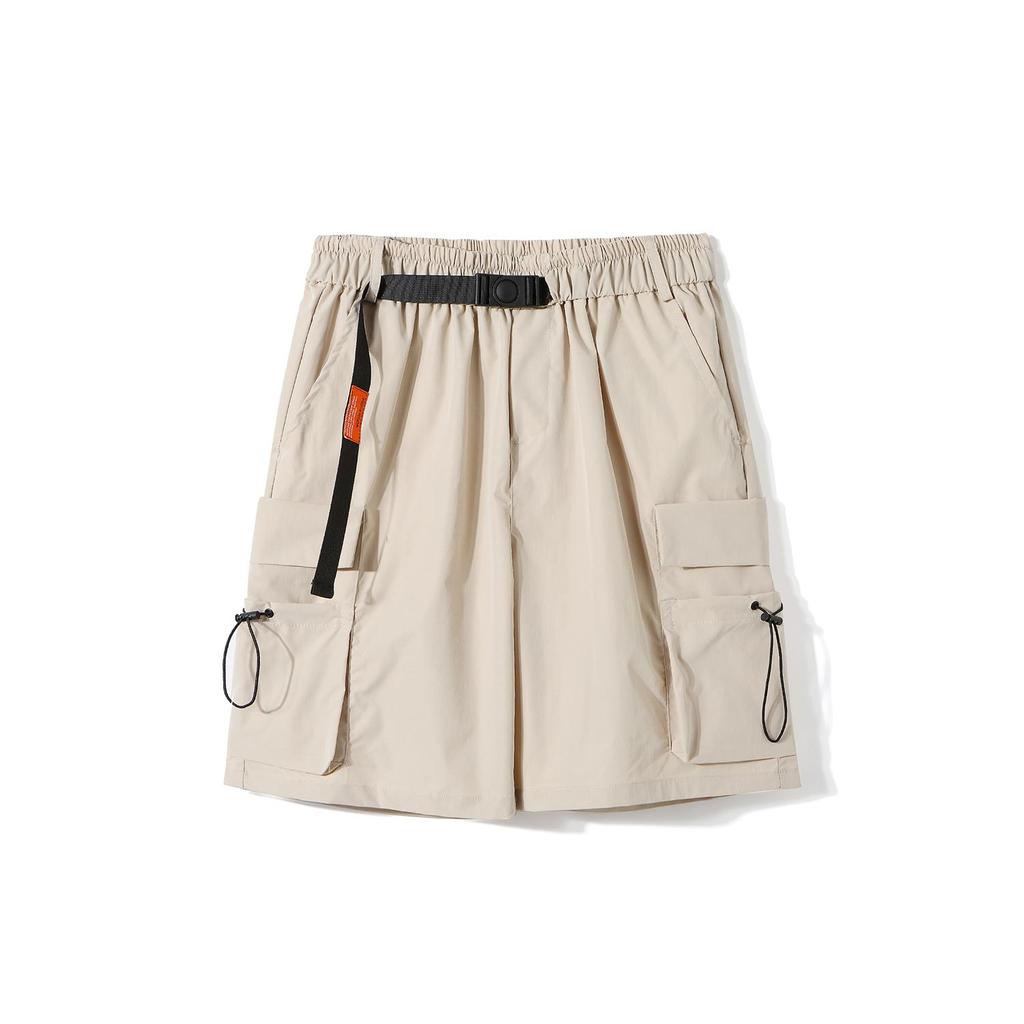 2026 New Fashion Summer Men's Shorts Solid Color Big Pocket Cargo Shorts Casual Knee Length Shorts For Men