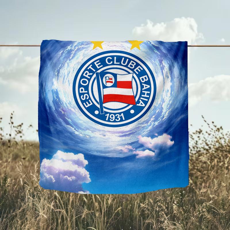 1PC Esporte Clube Bahia Design Printed Soft Flannel Blanket Throw for Adult Bedroom Living Room Sofa Camping Travel Fan gifts Christmas Gifts