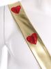 Mens Cupid Costume Set Contrast Color Heart Pattern Skirt Detachable Sleeves Wings Bow Arrow