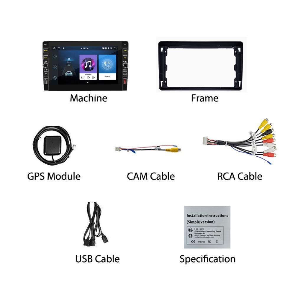 8 tommers radio 2 din Android bil GPS-navigasjon for Ford New Transit 2009-2019 Med knappeknapp Multimediaspiller Stereo Audio Auto 1+32GB