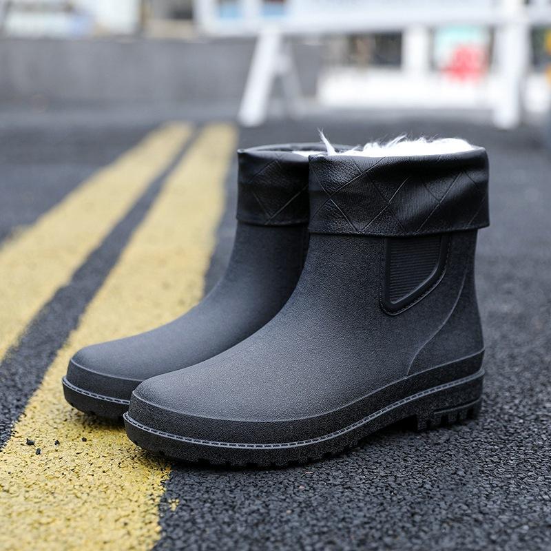 New Fishing Men's Short Tube Fishing Rain Boots Outdoor Rainy Waterproof Rubber Shoes Spring Comfortable Wading Water Boots