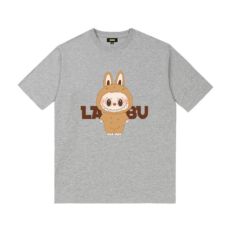 Labubu printed short-sleeved T-shirt men's and women's round neck top